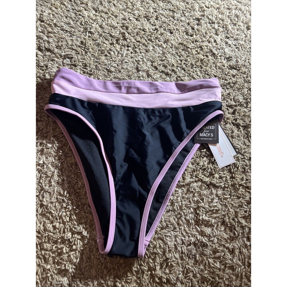 Salt & Cove Black/Pink Swim Bottom Size M